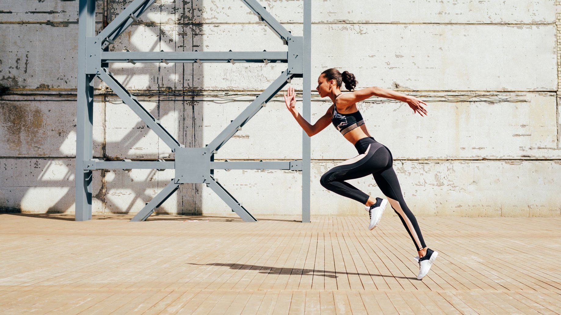 female runner doing Tabata Workout routine