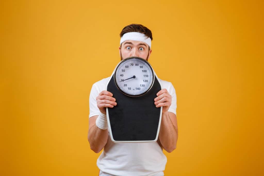 man losing weight