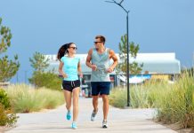 couple runner with sunglasses