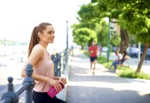 woman running in the summer